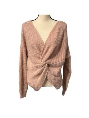 & Merci Pink Eyelash Sweater Size M